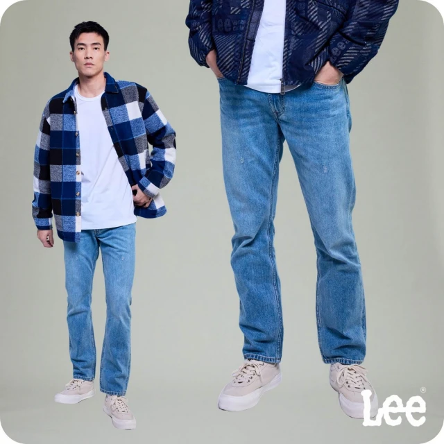 Lee 男裝 牛仔褲 / 726 中腰標準直筒 中淺藍洗水(LB417084106)