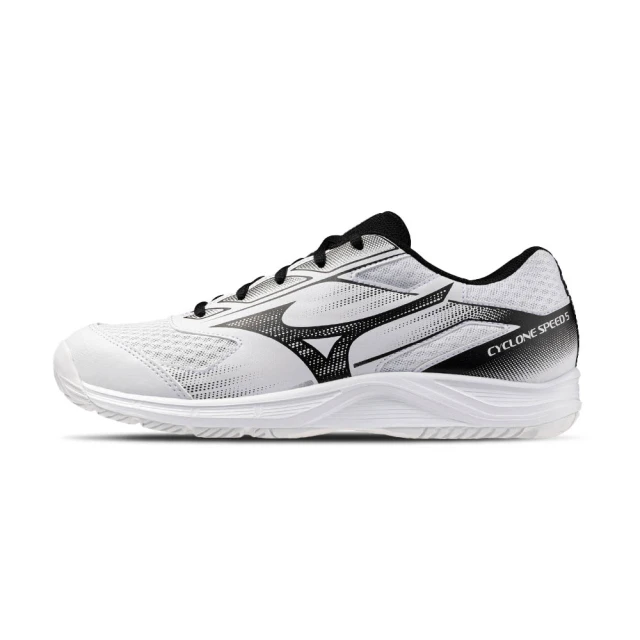 MIZUNO 美津濃 Cyclone Speed 5 男鞋 女鞋 白黑色 入門款 羽排 排球 休閒鞋 V1GA258051