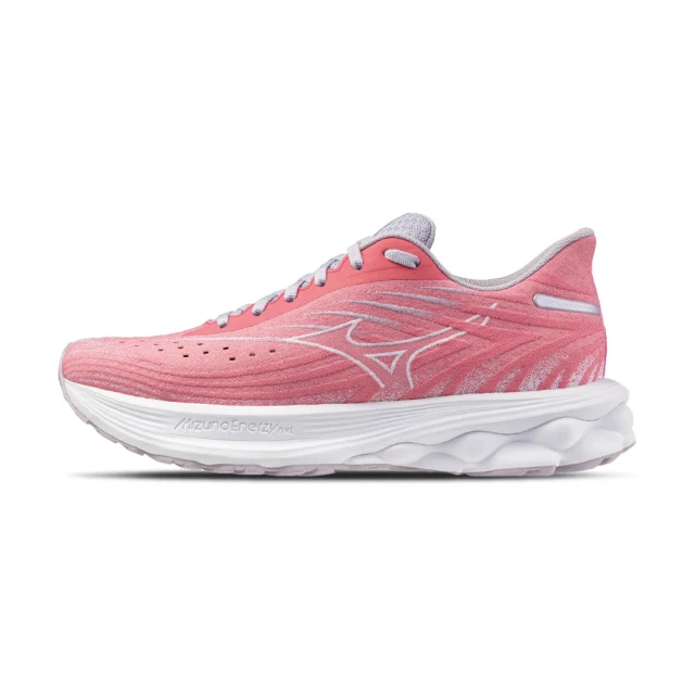 MIZUNO 美津濃 Wave Skyrise 6 女鞋 粉白色 緩衝 回彈 編織 運動 慢跑鞋 J1GD250922