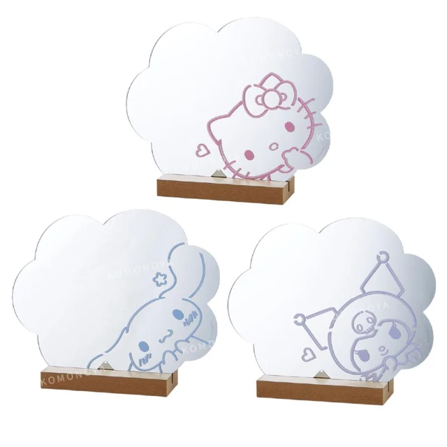 小禮堂 Sanrio 三麗鷗 桌上型造型鏡 - 探頭款 Kitty 大耳狗 酷洛米(平輸品)