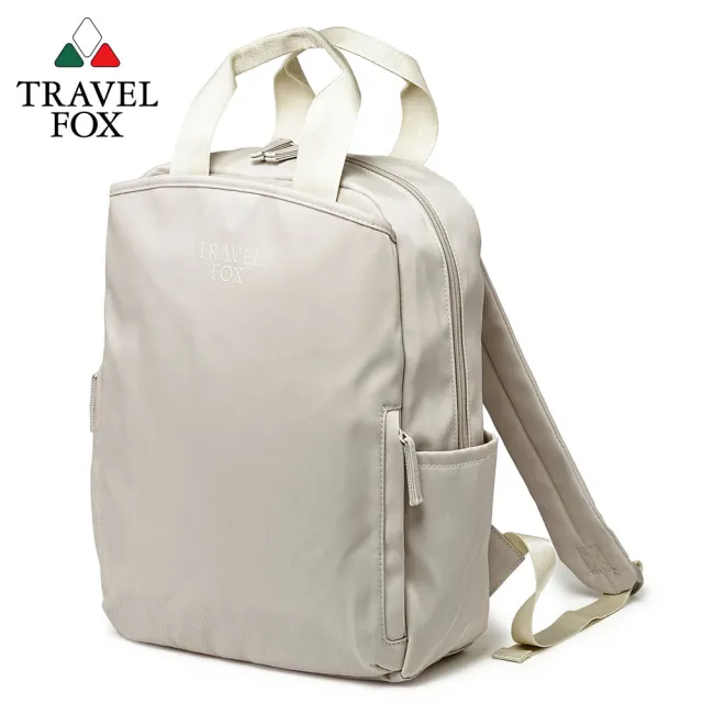 【TRAVEL FOX 旅狐】女包 簡約質感百搭後背包/電腦包/筆電包/包包(TB833-82 米)