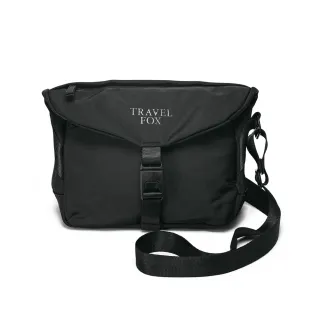 【TRAVEL FOX 旅狐】男包/女包 極簡休閒單肩郵差包/側背包/單肩包(TB832-01 黑)