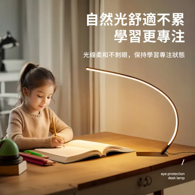 大照射範圍 3種光源情境 護眼燈(閱讀燈/檯燈/學習燈/氛圍燈/桌燈/床頭燈)