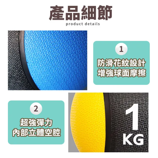 【ENDER SPORT】1KG 藥球 專業健身藥球 健身球 重量球 平衡球(藥球 專業健身藥球 健身球 重量球 平衡球)
