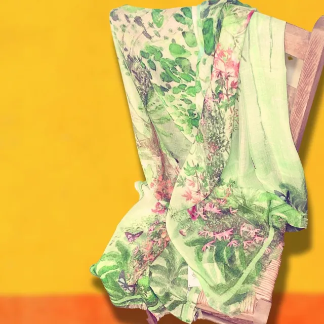 【iTa.a】交換禮物 100%尼泊爾制造鑽石織CASHMERE圍巾/披肩禮盒(喜馬拉雅工藝深度版-花.鳥.樹共生)