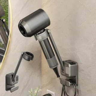 【Nil】衛生間懶人吹風機支架 免手拿電吹風置物架 免打孔陽台風筒收納掛架