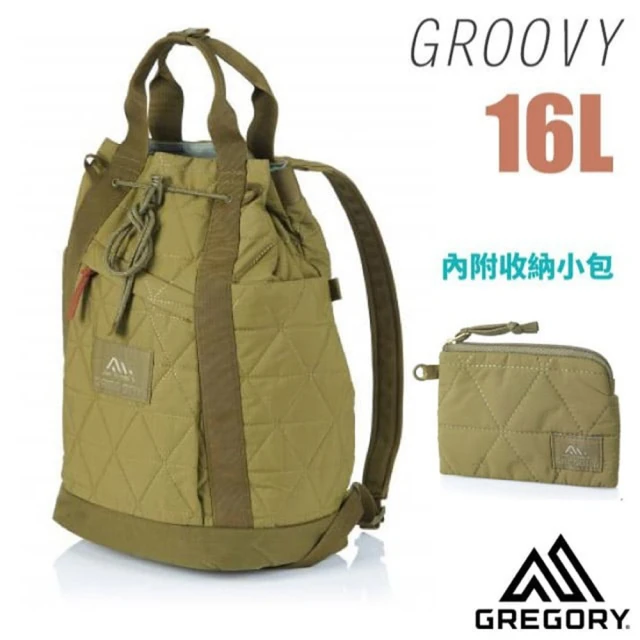 Gregory GROOVY 16L 手提/肩背兩用背包_內附收納小包.筒形後背包(140953-425E 鼠尾草綠)