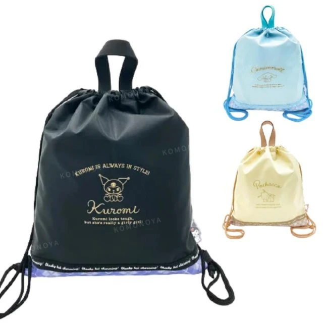 小禮堂 Sanrio 三麗鷗 尼龍兩用束口後背袋 - 格紋款 小禮堂 Sanrio 三麗鷗 尼龍兩用束口後背袋 - 格紋款 酷洛米 大耳狗 帕恰狗(平輸品)