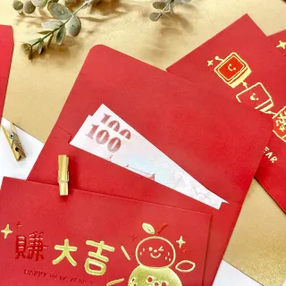 【SEASON 四季紙品禮品】燙金大紅包袋 2入(新年紅包袋 SR3006-25~30)