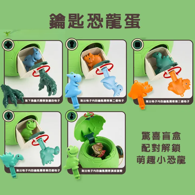 【啾愛你】恐龍百寶箱6入組(鑰匙恐龍蛋驚喜盲盒-揭秘恐龍!)