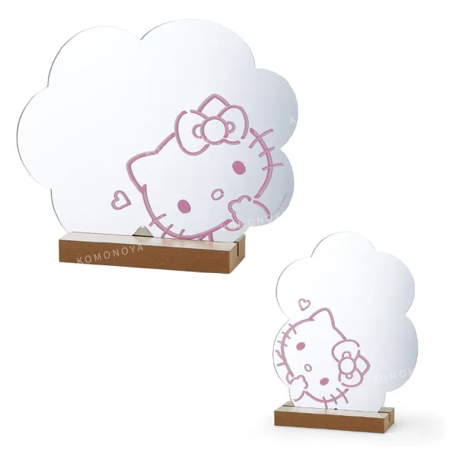 【小禮堂】Sanrio 三麗鷗 桌上型造型鏡 - 探頭款 Kitty 大耳狗 酷洛米(平輸品)