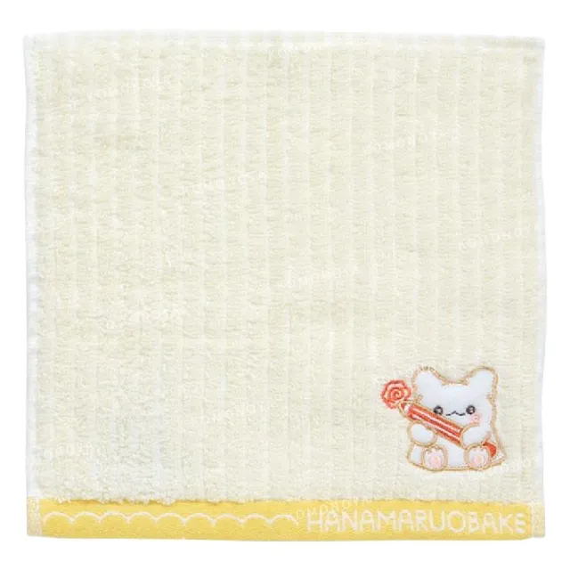 【小禮堂】Sanrio 三麗鷗 棉質手帕 20x20cm - 坐姿款 酷洛米 人魚漢頓 花丸(平輸品)