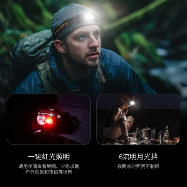 【NITECORE】錸特光電 HA11 AA頭燈 僅36克(240流明 白光 紅光 防水 IP66 露營頭燈)
