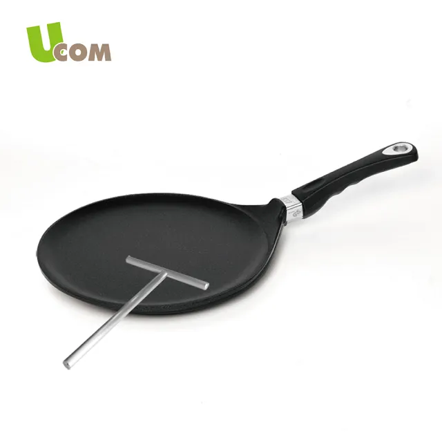 【UCOM 瑞康屋】德國黑魔法不沾鍋-可麗餅烤盤28cm(+可麗餅T棒)