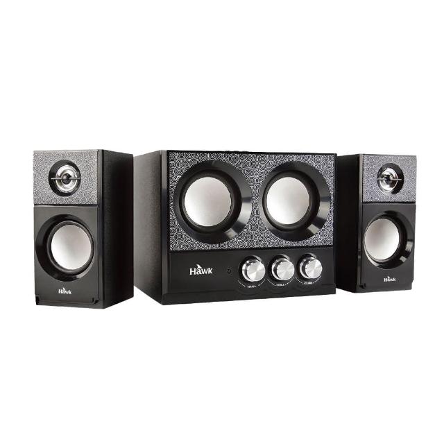  Hawk S330BK 浩客 2.1聲道二件式藍芽音箱，支援藍芽遙控、無線搖控及多種連線方式，包括USB3.0、USB2.0、Micro、SD、USB3.1、USB3.2介面，可直接插入記憶卡、USB或AUX播放音樂。無認證設計，適用於日常娛樂，提供高品質音效體驗，享1年保固保障。 