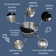 【瑞康屋UCOM】雅痞灰304不鏽鋼防溢提鍋附提袋-19+14cm雙鍋組(防溢專利設計)