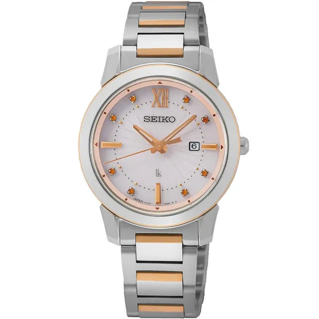 【SEIKO 精工】LUKIA 廣告款 璀璨水晶玻璃魅力腕錶/31mm(V137-0DL0KS/SUT416J1)