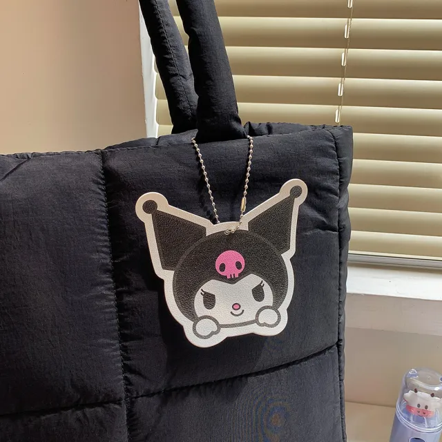 【SANRIO 三麗鷗】羽絨布可愛造型大容量手提袋單肩手提包托特包-酷洛米/美樂蒂/大耳狗/凱 