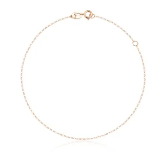 【Just Diamond】鎮金店 18K玫瑰金 45cm O型細鍊(MN)