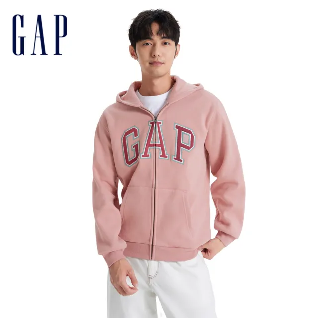 【GAP】男女裝 Logo刺繡刷毛連帽/翻領外套-多款可選(676203&725657&638416)