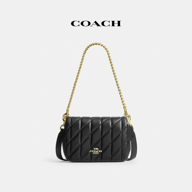 COACH 蔻馳官方直營 QUINN絎縫手袋-IM/黑色(CY663)