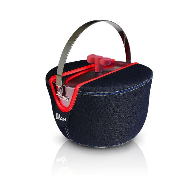 【瑞康屋UCOM】牛仔系列蝴蝶結防溢提鍋19CM(2.4L 附提袋)
