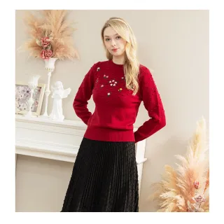 【Iris Girls 艾莉詩】繁花盛放針織上衣-3色(45839)