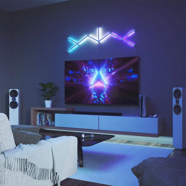 【Nanoleaf】Lines 造型組合-智能星座燈9條組+3條擴充組(RGB LED 觸控 音樂 氣氛燈 LED燈 像素燈)