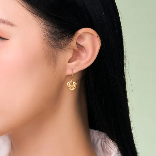 【Just Gold 鎮金店】幻彩龍麟 黃金耳環