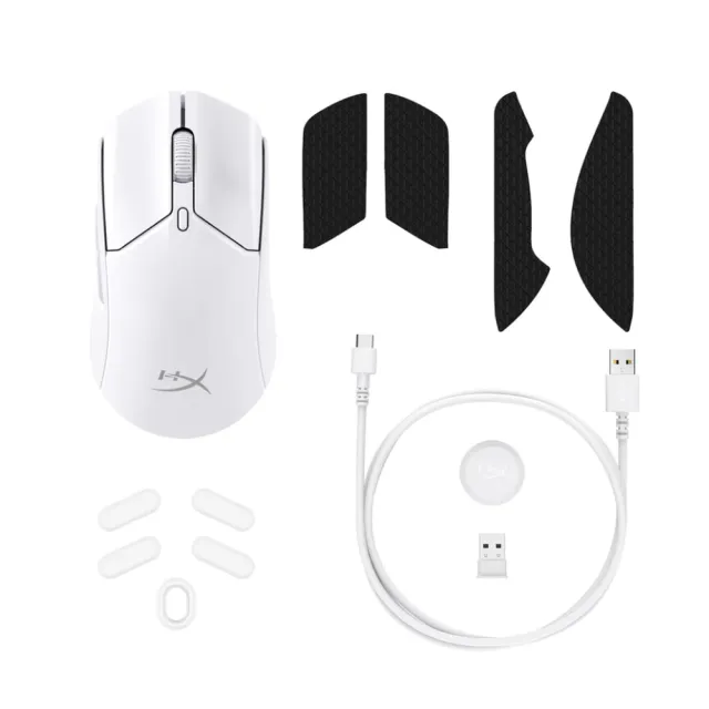 【HyperX】Pulsefire Haste 2 無線電競滑鼠 白色(6N0A9AA)