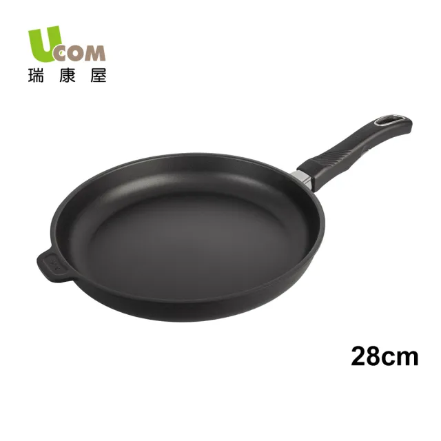【UCOM 瑞康屋】丹麥黑魔法不沾鍋-晶鑽早餐鍋28cm無蓋(電磁爐可用)