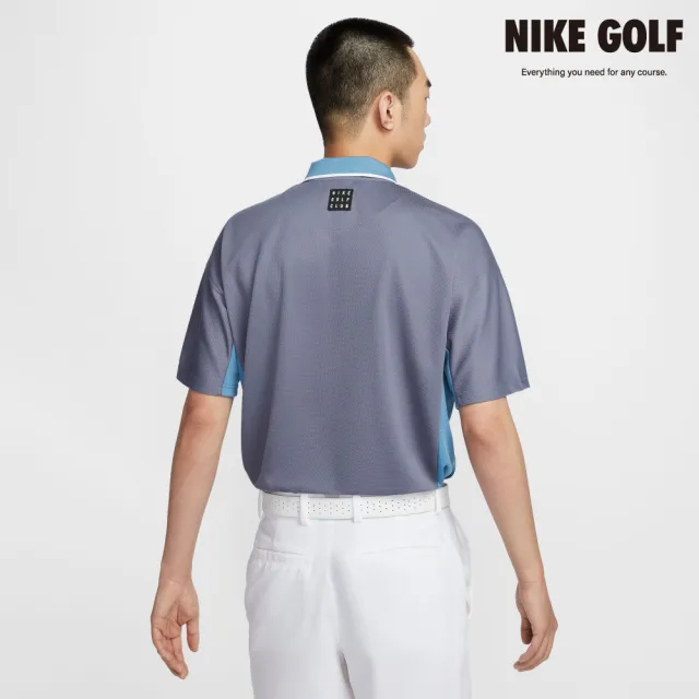 【NIKE GOLF】男款 Nike Golf Club DriFIT高爾夫短袖球衫(軍藍色/淡碳色/白色)
