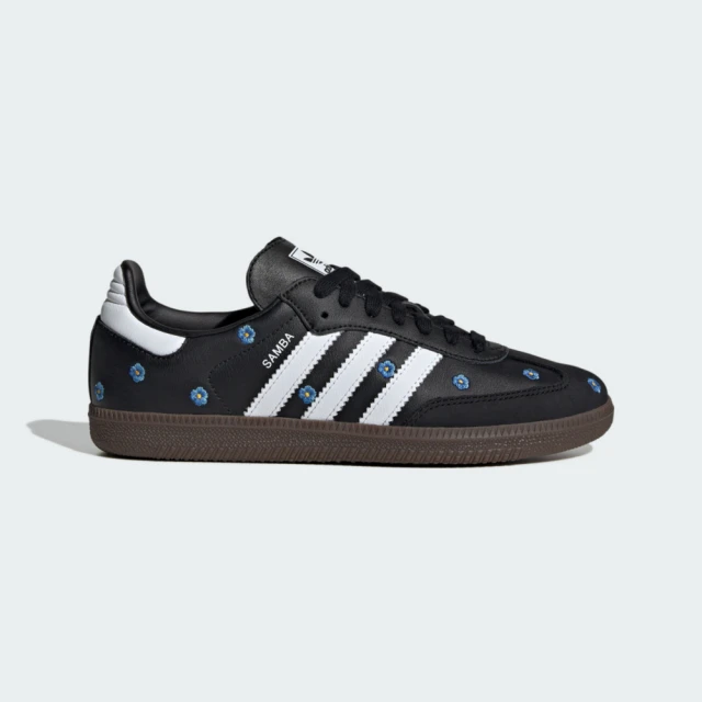 adidas 愛迪達 Samba OG W 女 休閒鞋 德訓鞋 運動 經典 復古 刺繡雛菊 小花 黑藍(IF4397)