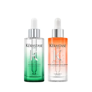 【KERASTASE 巴黎卡詩】極酵平衡+皇家滋養頭皮精華雙入組