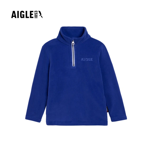 AIGLE 童 P/T 短刷毛保暖罩衫AG-55004A058 寶藍(童裝 保暖衣 刷毛)