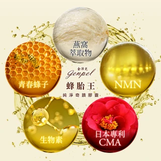 【金沛兒】蜂胎王日本專利CMA+NMN純淨奇蹟膠囊3入組 超級胺基酸 生物素 燕窩萃取 蜂王子 COA認證βNMN