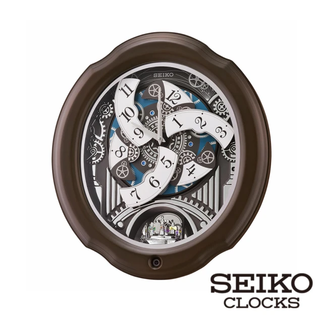 SEIKO 精工 典雅木質Hi-Fi音樂掛鐘 時鐘 QXM609N(36首音樂 無光線可自動關閉)