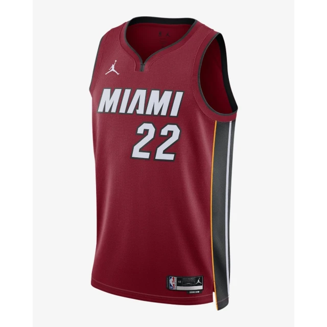 NIKE 耐吉 NBA 熱火隊 籃球背心 男款 MIA MNK DF SWGMN JSY STM 22 紅色(DO9532608)