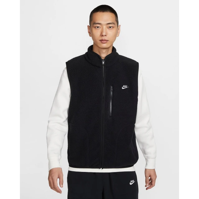 NIKE 耐吉 鋪棉背心 保暖背心 男款 AS M NK CLUB SSNL WINTERIZED V 黑色(FZ0895010)