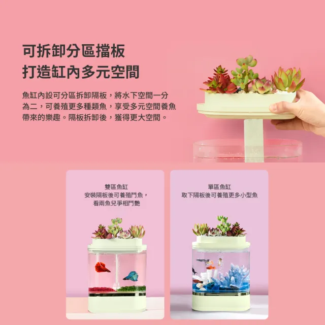 【小米有品】畫法幾何迷你懶人魚缸Pro(水族箱 低噪音 養魚 懶人魚缸)
