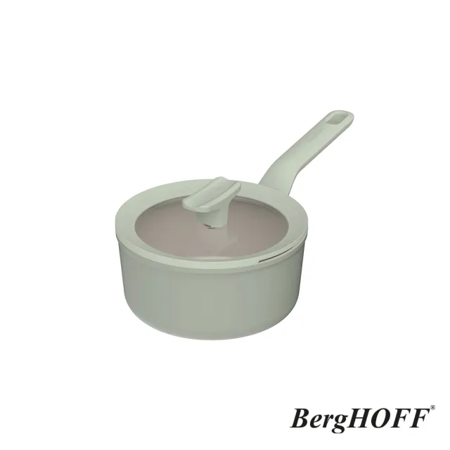 【BergHOFF 貝高福】Balance陶瓷塗層不沾鍋單柄含蓋湯鍋18cm(BHBL-S18)