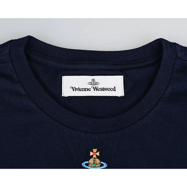 【Vivienne Westwood】Vivienne Westwood Orb Peru品牌標誌棉質短袖T恤(女款/深藍)