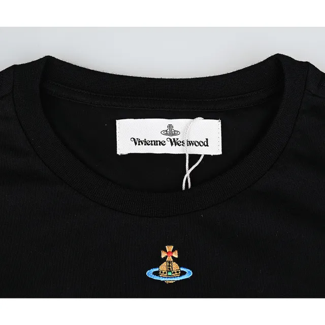 【Vivienne Westwood】Vivienne Westwood Orb Peru品牌標誌棉質短袖T恤(女款/黑)