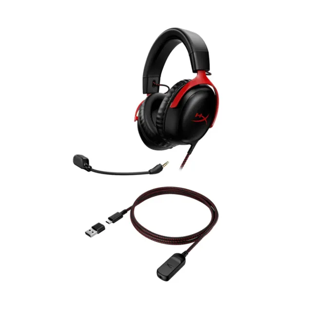 【HyperX】Cloud III — 電競耳機 黑紅(727A9AA)