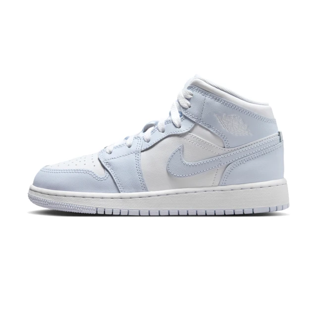 NIKE 耐吉 Air Jordan 1 MID 大童 寶寶藍色 喬丹 運動 透氣 皮革 AJ1 休閒鞋 FD8780-400