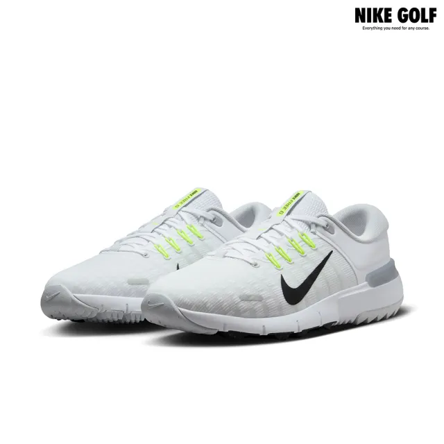 【NIKE GOLF】男款 Nike Free Golf NN 寬楦頭 Nike高爾夫球鞋(白色/純白色金)