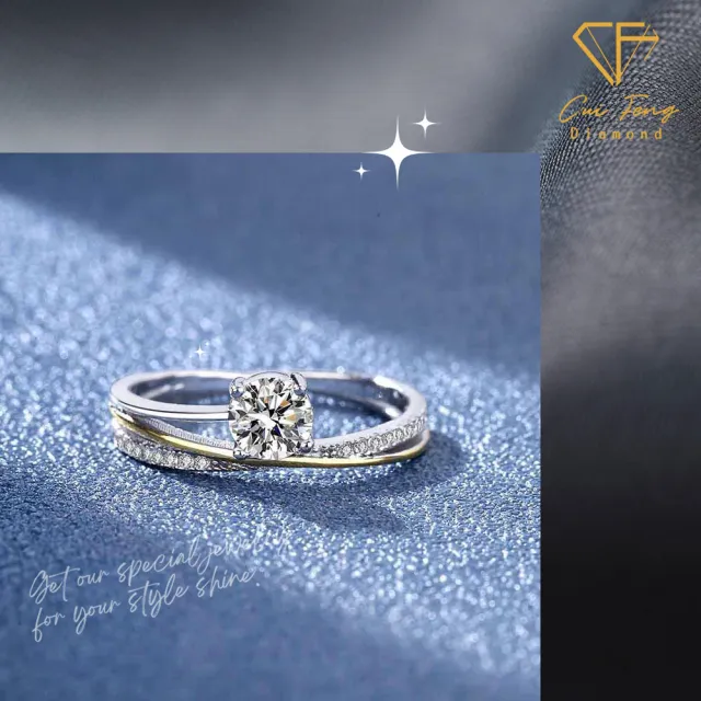 【CF Diamond】戒指 莫桑鑽《三生三世》(50分  女戒 鑽戒 生日禮物 求婚)