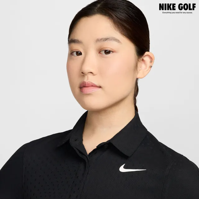 【NIKE GOLF】女款 Nike Tour DriFITADV短袖高爾夫球衫(黑色)