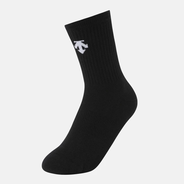 DESCENTE TRAINING CREW SOCKS 3PAIR 1SET 中性 訓練襪 3件組/入(黑色)