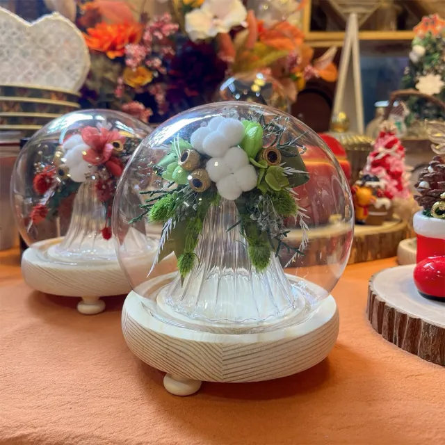 【OSTARA FLORIST 奧斯塔拉花藝】幸福響叮噹(玻璃球花禮、日本永生配材、聖誕節)